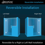 DreamLine Unidoor-X 66-66 1/2 in. W x 72 in. H Frameless Hinged Shower Door in Satin Black