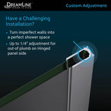 DreamLine Unidoor-X 52 in. W x 72 in. H Frameless Hinged Shower Door in Oil Rubbed Bronze
