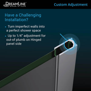 DreamLine Unidoor-X 52 in. W x 72 in. H Frameless Hinged Shower Door in Oil Rubbed Bronze