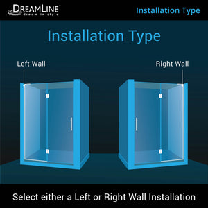 DreamLine Unidoor-X 51 in. W x 72 in. H Frameless Hinged Shower Door in Oil Rubbed Bronze