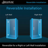 DreamLine Unidoor-X 32 in. W x 72 in. H Frameless Hinged Shower Door in Oil Rubbed Bronze