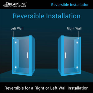 DreamLine Unidoor-X 29 in. W x 72 in. H Frameless Hinged Shower Door in Brushed Nickel