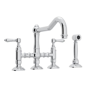 ROHL A1458LMWSAPC-2 Acqui® Bridge Kitchen Faucet With Side Spray