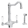 Acqui® Two Handle Kitchen Faucet With Side Spray Polished Chrome PoshHaus