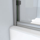 DreamLine Alliance Pro BG 56-60 in. W x 70 3/8 in. H Semi-Frameless Sliding Shower Door in Brushed Nickel and Clear Glass