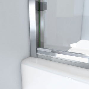 DreamLine Alliance Pro BG 56-60 in. W x 70 3/8 in. H Semi-Frameless Sliding Shower Door in Chrome and Clear Glass