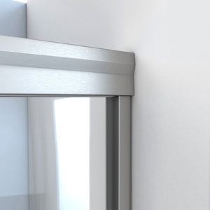 DreamLine Alliance Pro BG 56-60 in. W x 70 3/8 in. H Semi-Frameless Sliding Shower Door in Brushed Nickel and Clear Glass