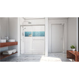 DreamLine Alliance Pro LT 56-60 in. W x 70 3/8 in. H Semi-Frameless Bypass Sliding Shower Door in Brushed Nickel and Clear Glass