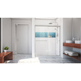 DreamLine Alliance Pro LT 56-60 in. W x 70 3/8 in. H Semi-Frameless Bypass Sliding Shower Door in Brushed Nickel and Clear Glass