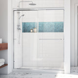 DreamLine Alliance Pro LT 56-60 in. W x 70 3/8 in. H Semi-Frameless Bypass Sliding Shower Door in Chrome and Clear Glass