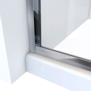 DreamLine Alliance Pro ML 56-60 in. W x 70 1/2 in. H Semi-Frameless Sliding Shower Door in Chrome and Clear Glass