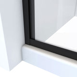 DreamLine Alliance Pro ML 56-60 in. W x 74 1/2 in. H Semi-Frameless Sliding Shower Door in Satin Black and Clear Glass