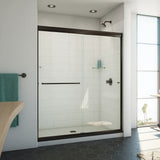 DreamLine Alliance Pro ML 56-60 in. W x 70 1/2 in. H Semi-Frameless Sliding Shower Door in Oil Rubbed Bronze and Clear Glass