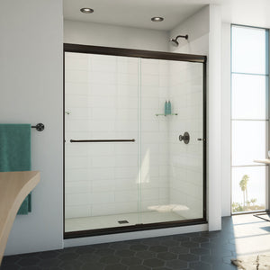 DreamLine Alliance Pro ML 56-60 in. W x 70 1/2 in. H Semi-Frameless Sliding Shower Door in Oil Rubbed Bronze and Clear Glass