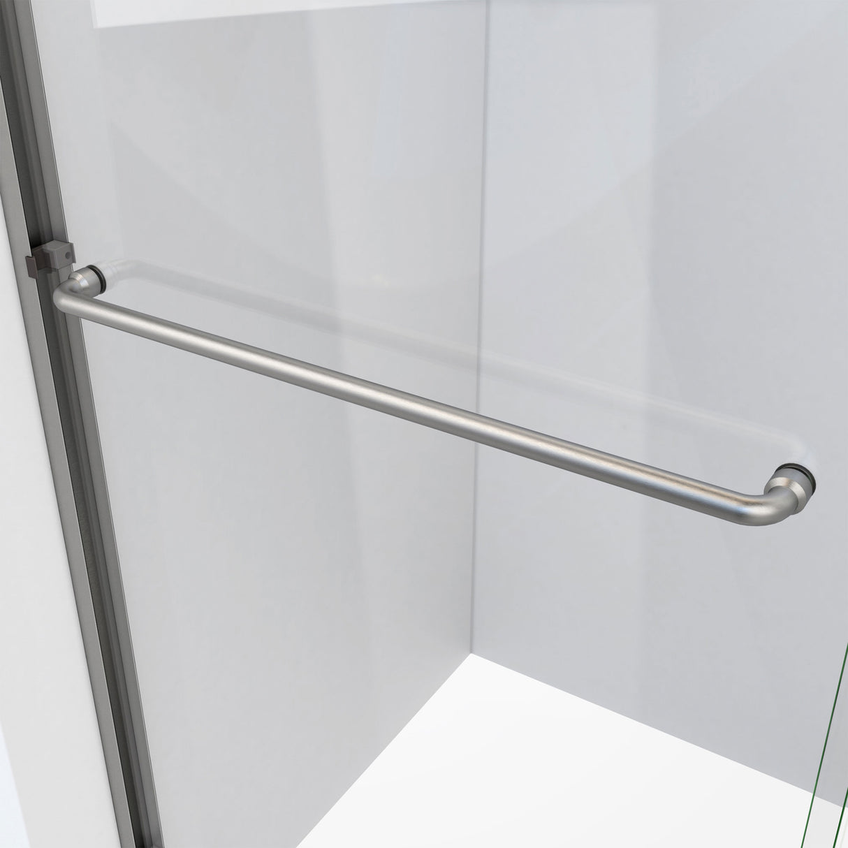 DreamLine Alliance Pro ML 56-60 in. W x 70 1/2 in. H Semi-Frameless Sliding Shower Door in Brushed Nickel and Clear Glass
