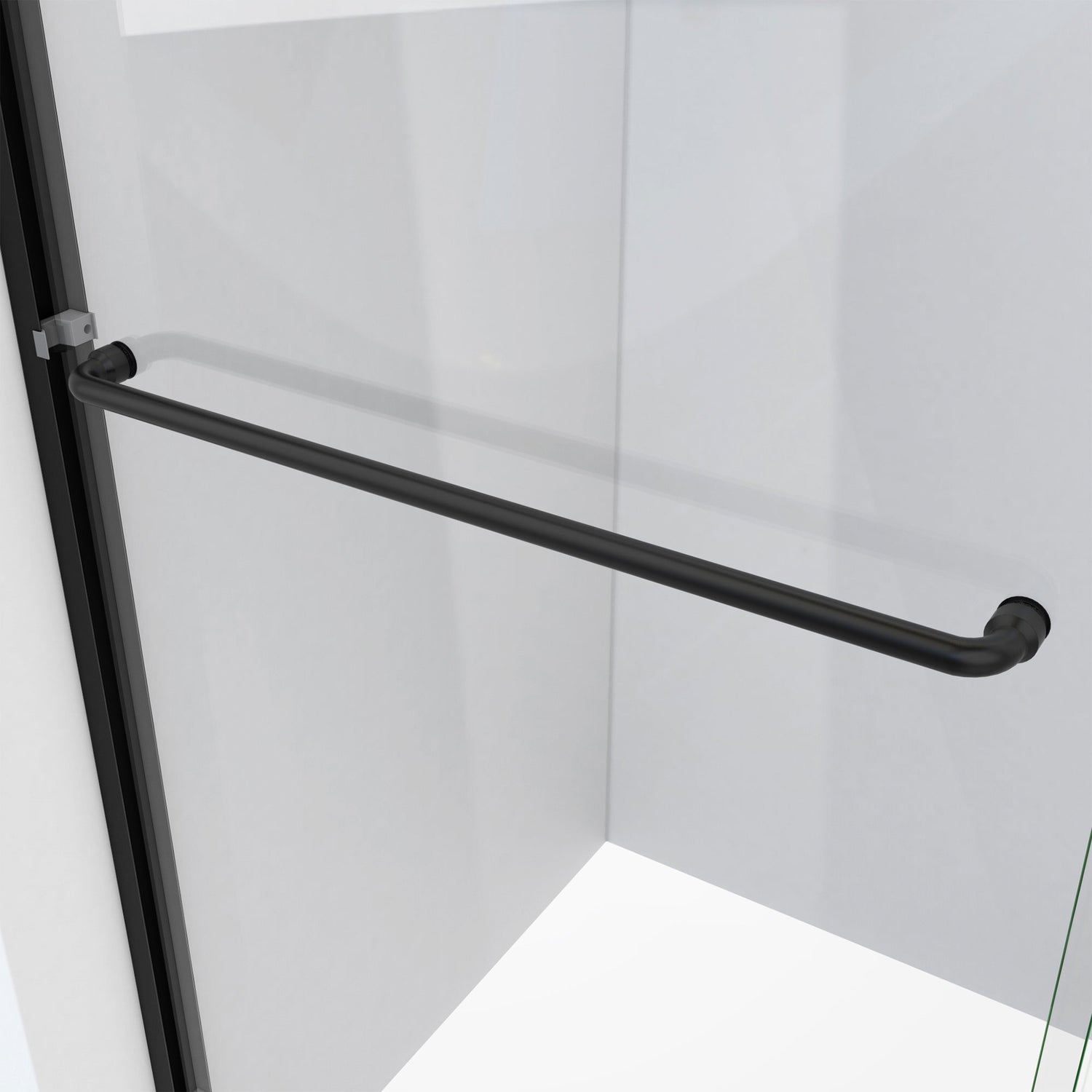 DreamLine Alliance Pro ML 56-60 in. W x 70 1/2 in. H Semi-Frameless Sliding Shower Door in Satin Black and Clear Glass