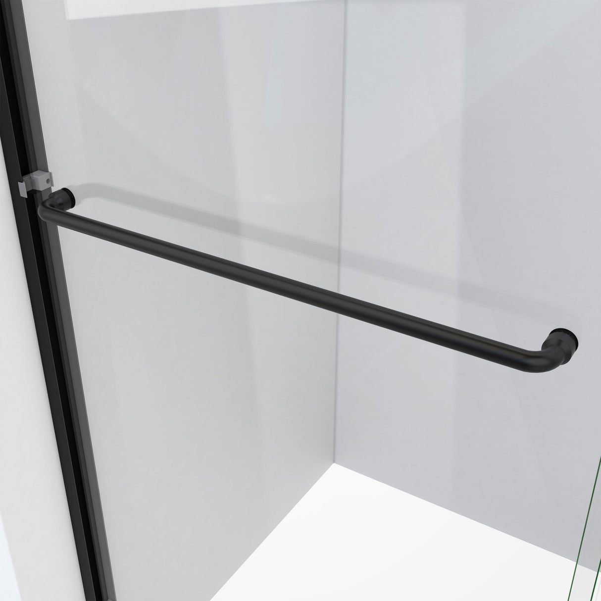 DreamLine Alliance Pro ML 56-60 in. W x 74 1/2 in. H Semi-Frameless Sliding Shower Door in Satin Black and Clear Glass