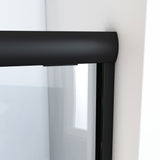 DreamLine Alliance Pro ML 56-60 in. W x 74 1/2 in. H Semi-Frameless Sliding Shower Door in Satin Black and Clear Glass