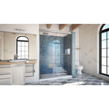 DreamLine Alliance Pro 56-60 in. W x 80 3/8 in. H Semi-Frameless Bypass Sliding Shower Door in Brushed Nickel and Clear Glass