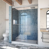 DreamLine Alliance Pro 56-60 in. W x 80 3/8 in. H Semi-Frameless Bypass Sliding Shower Door in Brushed Nickel and Clear Glass