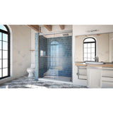DreamLine Alliance Pro 56-60 in. W x 80 3/8 in. H Semi-Frameless Bypass Sliding Shower Door in Brushed Nickel and Clear Glass