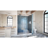 DreamLine Alliance Pro 56-60 in. W x 80 3/8 in. H Semi-Frameless Bypass Sliding Shower Door in Chrome and Clear Glass