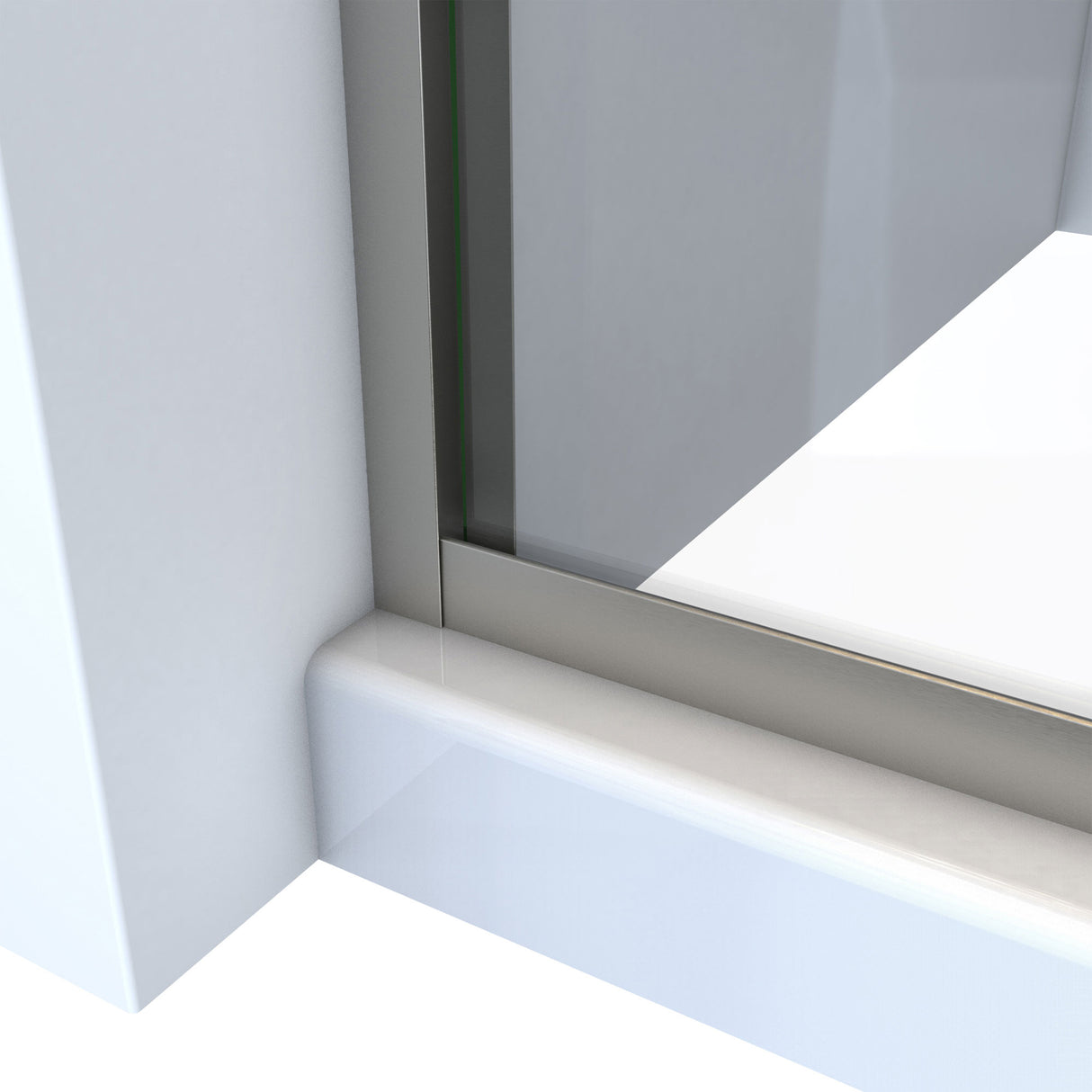 DreamLine Alliance Pro HV 56-60 in. W x 76 1/2 in. H Semi-Frameless Sliding Shower Door in Brushed Nickel and Clear Glass