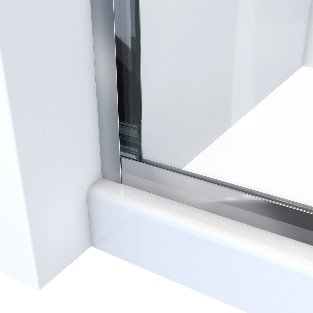 DreamLine Alliance Pro HV 56-60 in. W x 76 1/2 in. H Semi-Frameless Sliding Shower Door in Chrome and Clear Glass