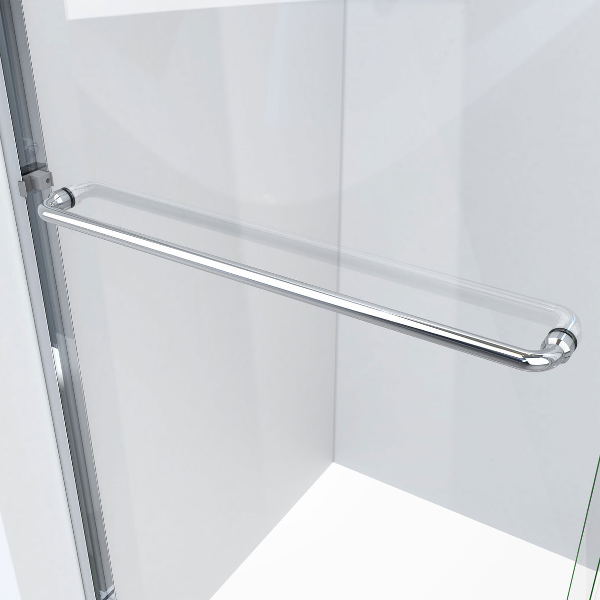 DreamLine Alliance Pro HV 56-60 in. W x 76 1/2 in. H Semi-Frameless Sliding Shower Door in Chrome and Clear Glass