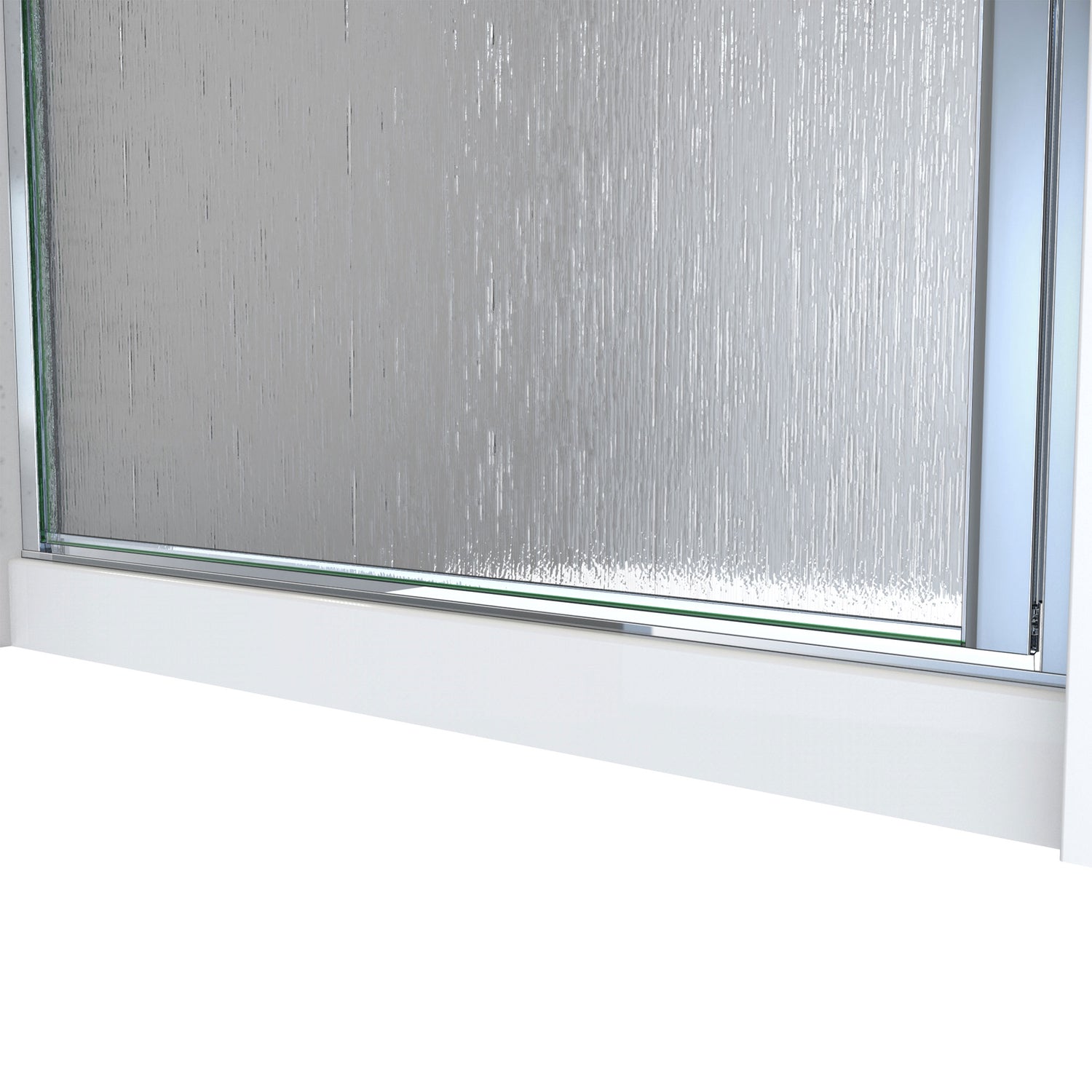 DreamLine Alliance Swing BG 30 - 31 in. W x 69 in. H Semi-Frameless Swing Shower Door in Brushed Nickel and Rain Glass
