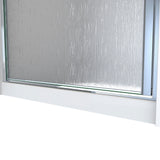 DreamLine Alliance Swing BG 30 - 31 in. W x 69 in. H Semi-Frameless Swing Shower Door in Brushed Nickel and Rain Glass