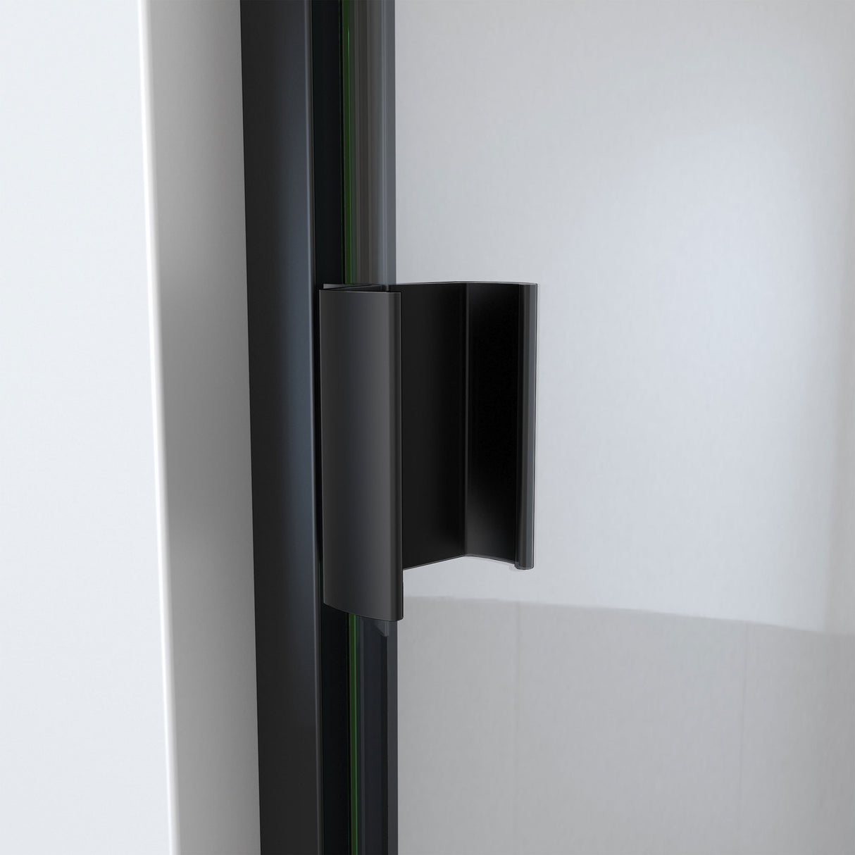 DreamLine Alliance Swing BG 30 - 31 in. W x 66 in. H Semi-Frameless Swing Shower Door in Matte Black and Clear Glass