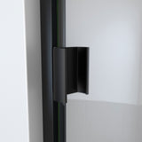 DreamLine Alliance Swing BG 28 - 29 in. W x 66 in. H Semi-Frameless Swing Shower Door in Matte Black and Clear Glass