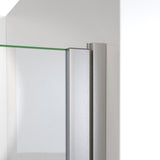 DreamLine Alliance Swing BG 30 - 31 in. W x 69 in. H Semi-Frameless Swing Shower Door in Brushed Nickel and Clear Glass