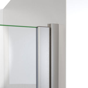 DreamLine Alliance Swing BG 30 - 31 in. W x 69 in. H Semi-Frameless Swing Shower Door in Brushed Nickel and Clear Glass