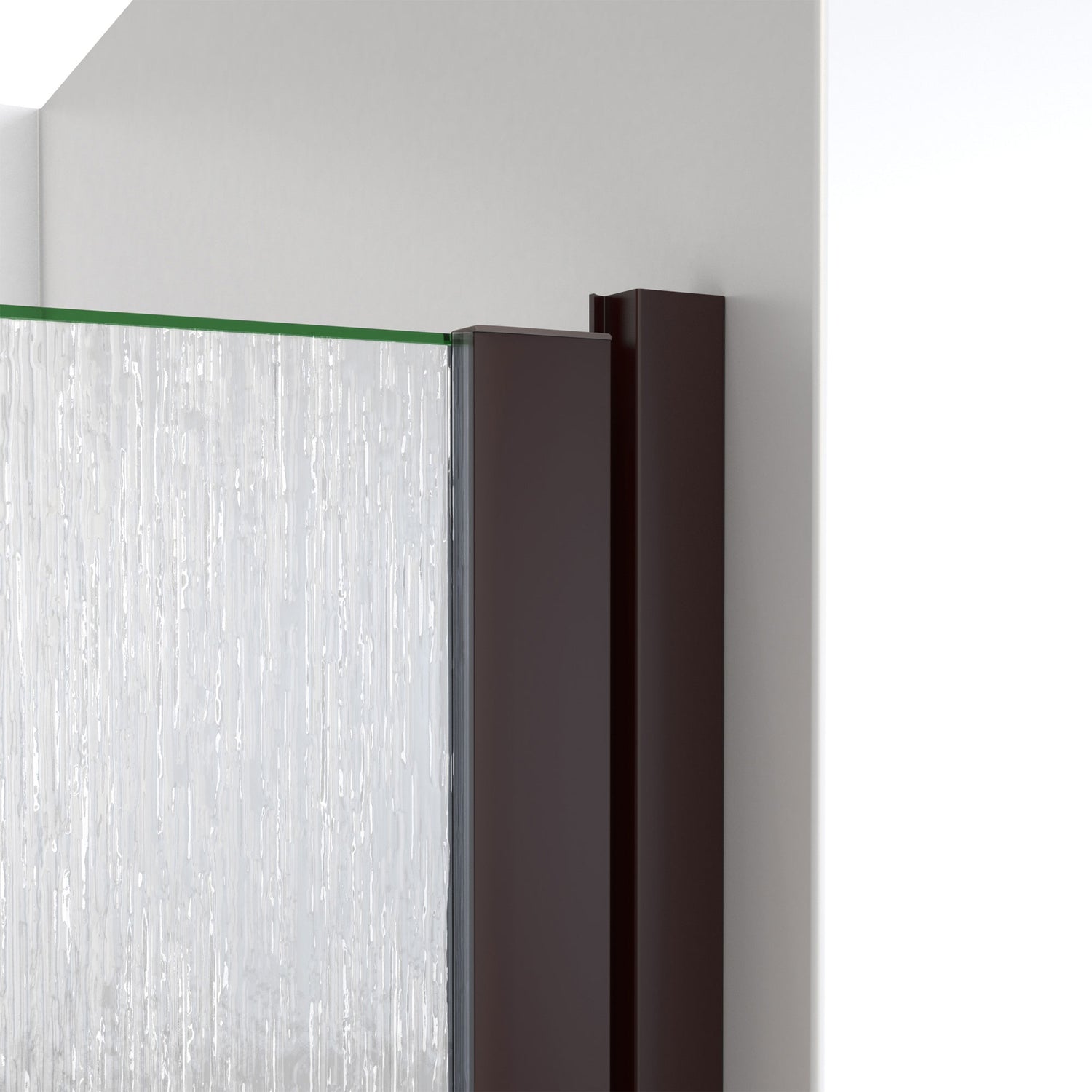 DreamLine Alliance Swing BG 30 - 31 in. W x 69 in. H Semi-Frameless Swing Shower Door in Oil Rubbed Bronze and Rain Glass