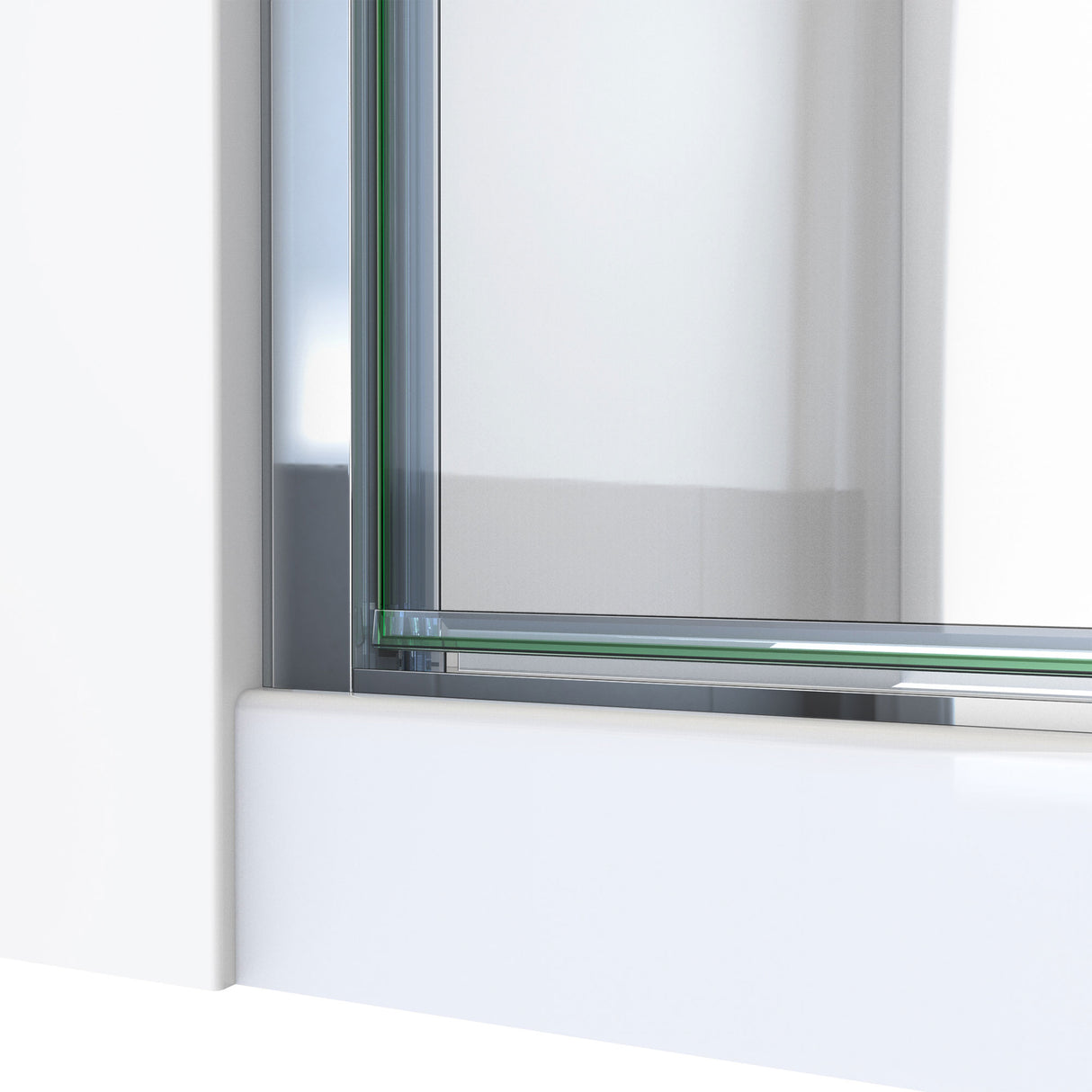 DreamLine Alliance Swing 30 in. W x 72 5/8 in. H Semi-Frameless Swing Shower Door in Chrome and Clear Glass
