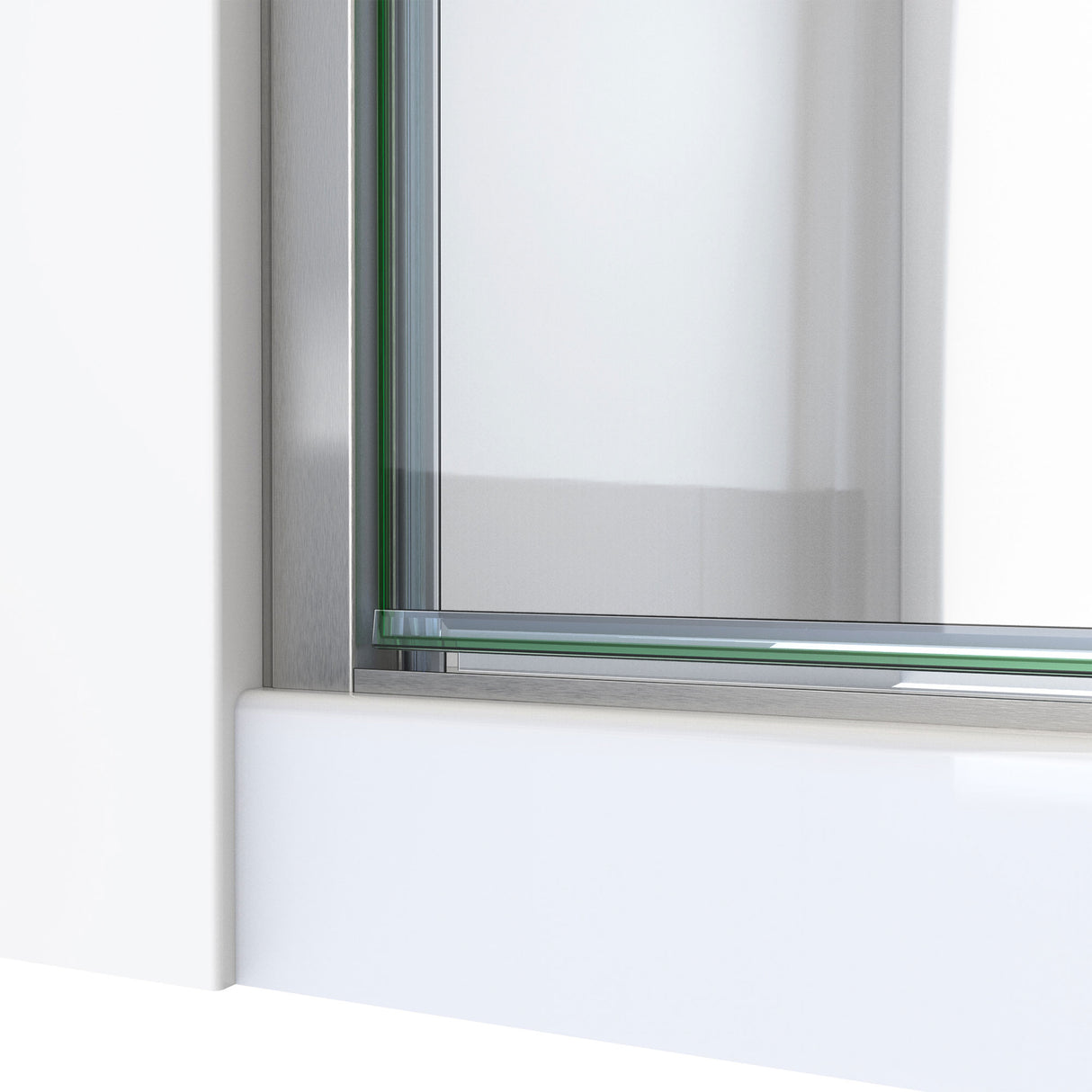 DreamLine Alliance Swing 24 in. W x 72 5/8 in. H Semi-Frameless Swing Shower Door in Brushed Nickel and Clear Glass