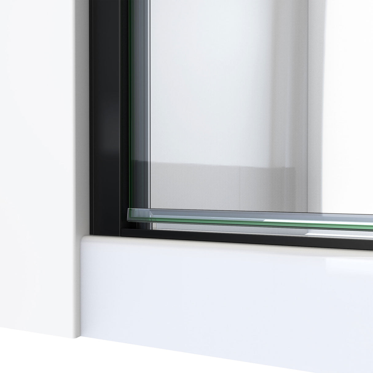 DreamLine Alliance Swing 30 in. W x 72 5/8 in. H Semi-Frameless Swing Shower Door in Matte Black and Clear Glass