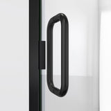 DreamLine Alliance Swing 30 in. W x 72 5/8 in. H Semi-Frameless Swing Shower Door in Matte Black and Clear Glass