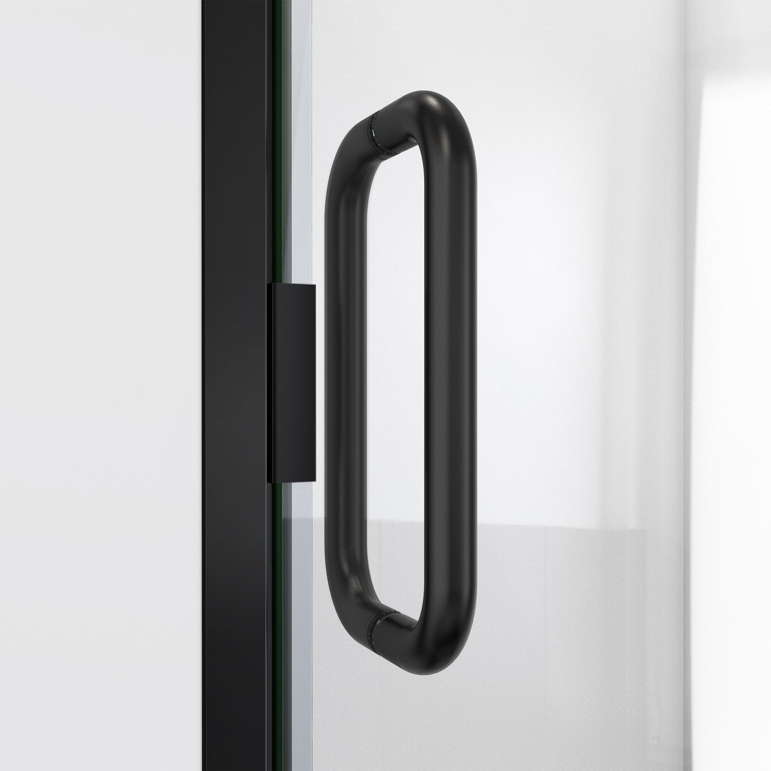 DreamLine Alliance Swing 33 in. W x 72 5/8 in. H Semi-Frameless Swing Shower Door in Matte Black and Clear Glass