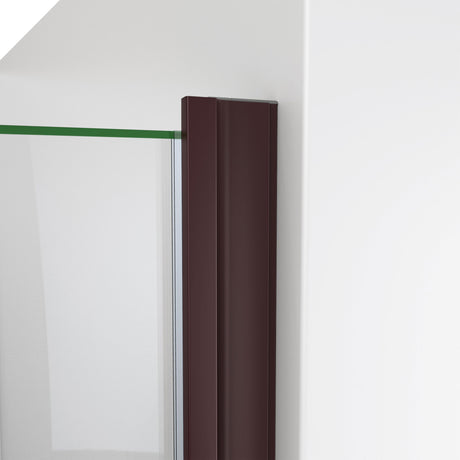DreamLine Alliance Swing 24 in. W x 72 5/8 in. H Semi-Frameless Swing Shower Door in Oil Rubbed Bronze and Clear Glass