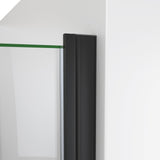 DreamLine Alliance Swing 30 in. W x 72 5/8 in. H Semi-Frameless Swing Shower Door in Matte Black and Clear Glass