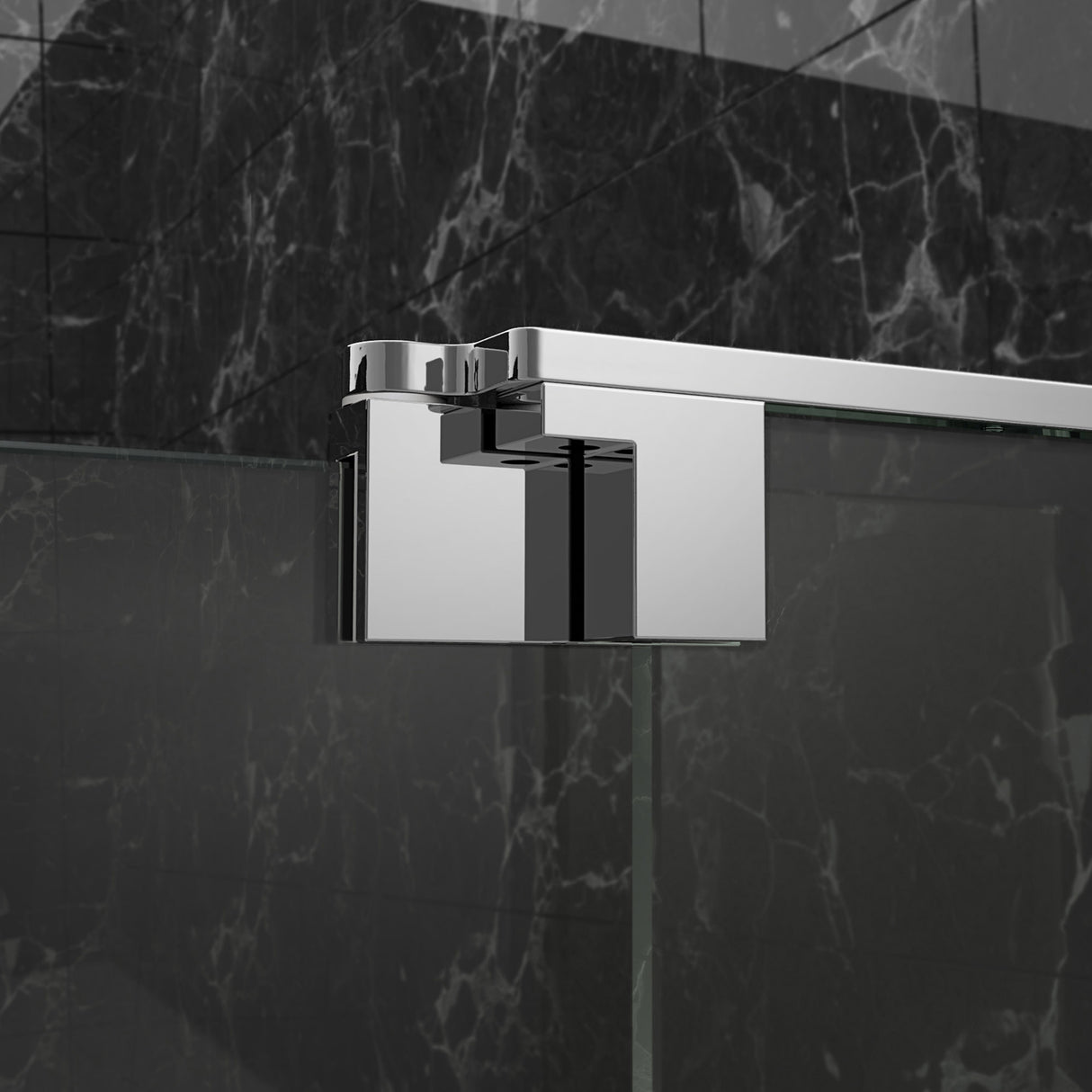 DreamLine Allure 33-34 in. W x 73 in. H Frameless Pivot Shower Door in Chrome