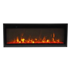 Amantii SYM-SLIM-50 Symmetry Xtraslim Smart Electric  -50" WiFi Enabled Fireplace, Featuring a  MultiFunction  Remote Control, Multi Speed Flame Motor