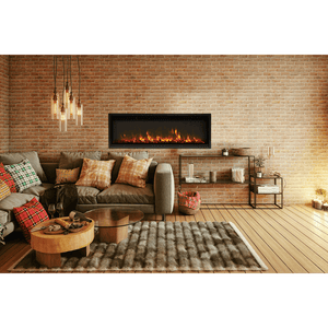 Amantii SYM-SLIM-50 Symmetry Xtraslim Smart Electric  -50" WiFi Enabled Fireplace, Featuring a  MultiFunction  Remote Control, Multi Speed Flame Motor