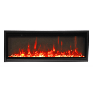 Amantii SYM-SLIM-60 Symmetry Xtraslim Smart Electric  -60" WiFi Enabled Fireplace, Featuring a  MultiFunction  Remote Control, Multi Speed Flame Motor