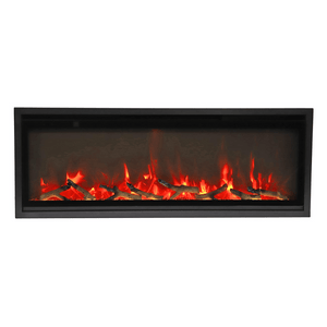 Amantii SYM-SLIM-60 Symmetry Xtraslim Smart Electric  -60" WiFi Enabled Fireplace, Featuring a  MultiFunction  Remote Control, Multi Speed Flame Motor