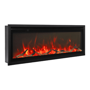 Amantii SYM-SLIM-60 Symmetry Xtraslim Smart Electric  -60" WiFi Enabled Fireplace, Featuring a  MultiFunction  Remote Control, Multi Speed Flame Motor