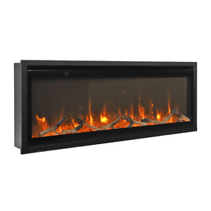 Amantii SYM-SLIM-60 Symmetry Xtraslim Smart Electric  -60" WiFi Enabled Fireplace, Featuring a  MultiFunction  Remote Control, Multi Speed Flame Motor